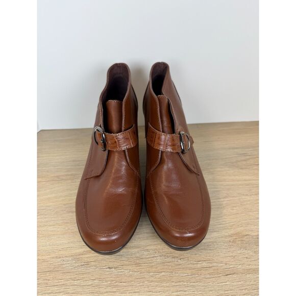 Sanita Women's 464202 Size 8.5 Brown Leather Buckle Up Ankle Booties - Picture 2 of 9